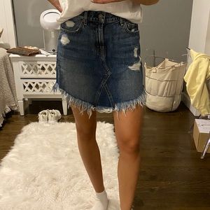 7 for all mankind denim skirt size 25